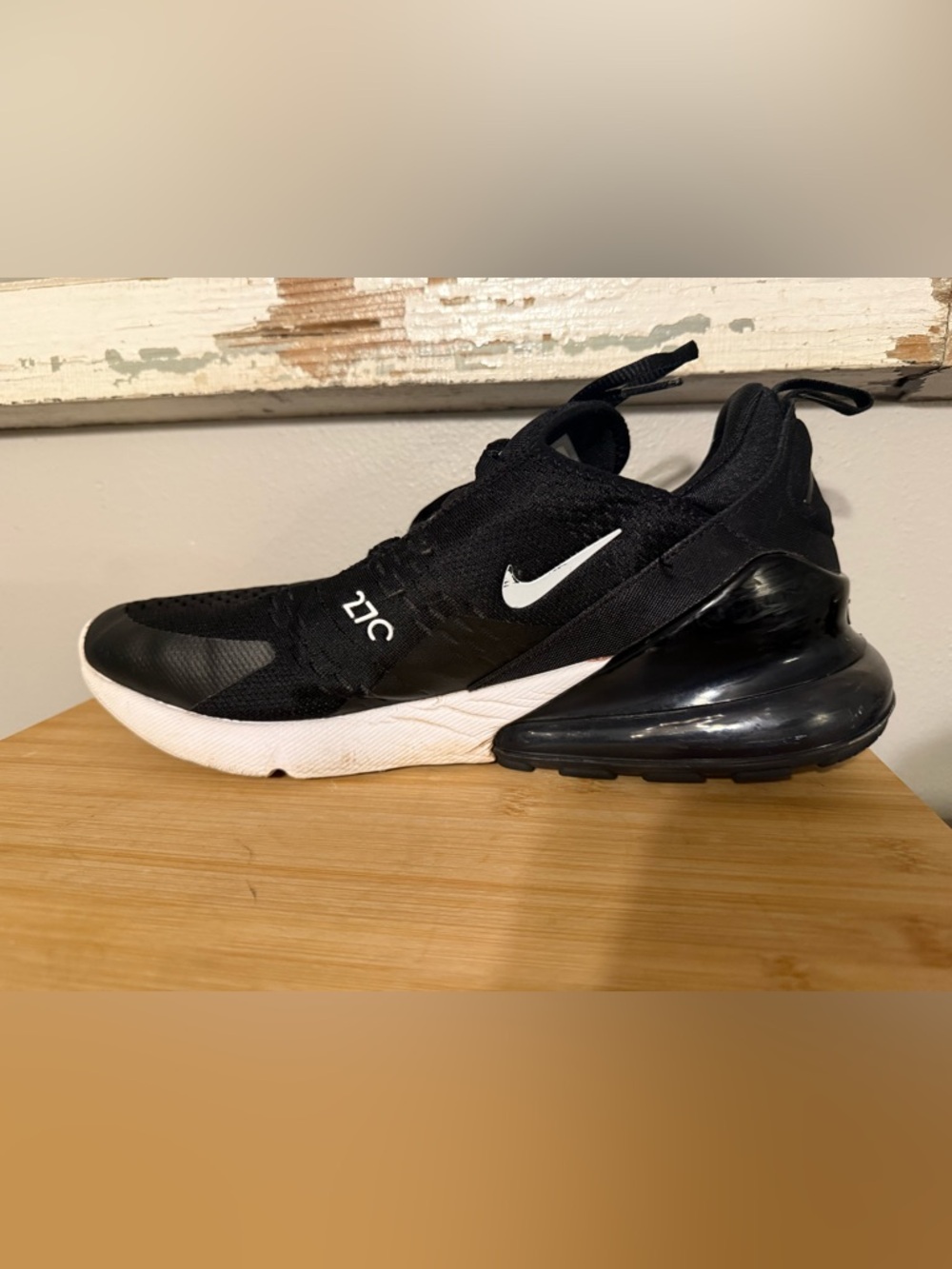 Nike Air Max 270 AH6789-100 Women's White/Black Running Sneaker Shoes JN714 - Picture 7 of 9